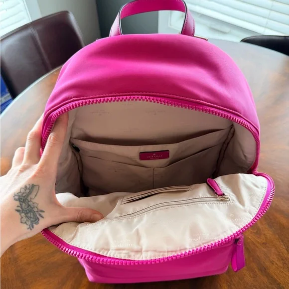 Kate Spade New York Ella Large Puffy Hot Pink Backback - Picture 10 of 11